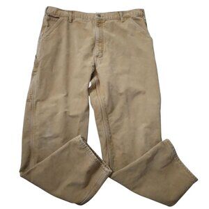 Carhartt | Men's Duck Canvas Flannel Lined Carpenter Utility Work Pants …